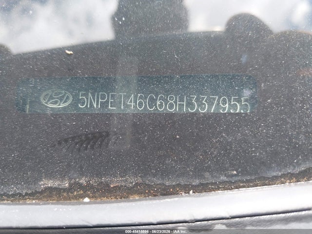 Auction sale of the 2008 Hyundai Sonata Gls, vin: 5NPET46C68H337955, lot number: 45415596