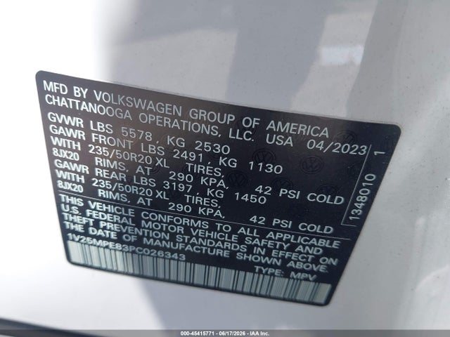 1V25MPE83PC026343 Volkswagen Id.4 S
