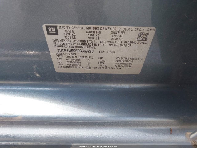 GMC Sierra 1500 Sle 2014 3GTP1UEC8EG369276 Image 9