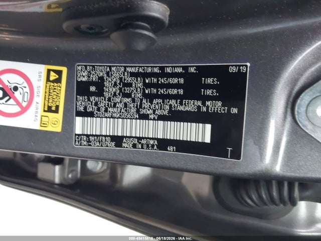 Toyota Highlander Le 2019 5TDZARFH6KS056594 Image 9