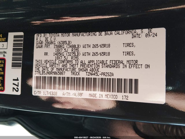 Toyota Tacoma Limited 2024 3TMLB5JN8RM065087 Image 9