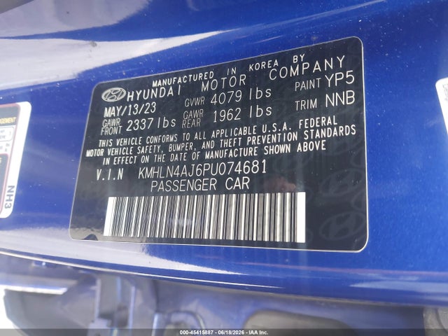 KMHLN4AJ6PU074681 Hyundai Elantra Hybrid Limited