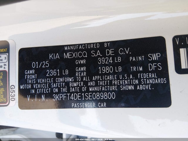 KIA K4 Lx 2025 3KPFT4DE1SE089800 Image 9