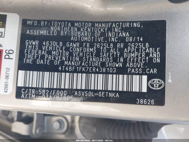 Toyota CAMRY LE 2014 4T4BF1FK7ER438103 Image 9