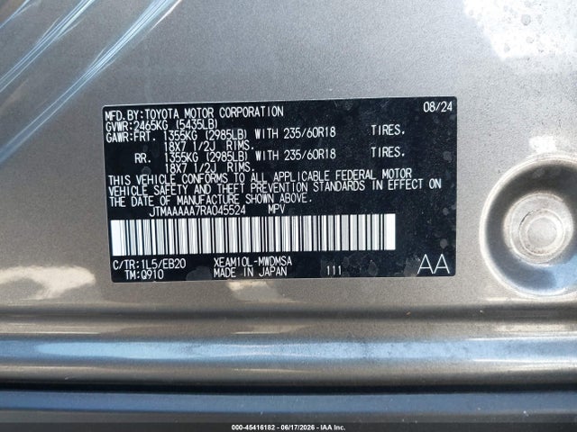 JTMAAAAA7RA045524 Toyota BZ4X XLE