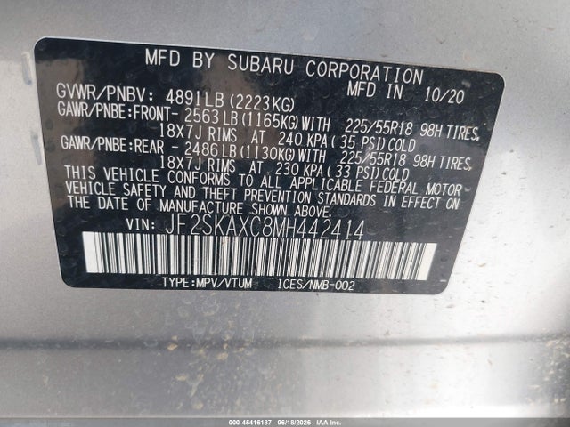 Subaru Forester Touring 2021 JF2SKAXC8MH442414 Image 9