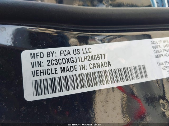 2C3CDXGJ1LH240977 Dodge Charger Scat Pack Rwd