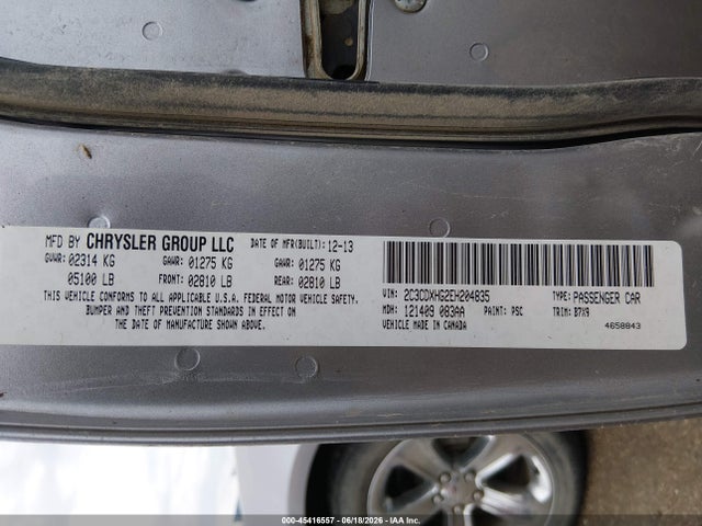 2C3CDXHG2EH204835 Dodge Charger Sxt