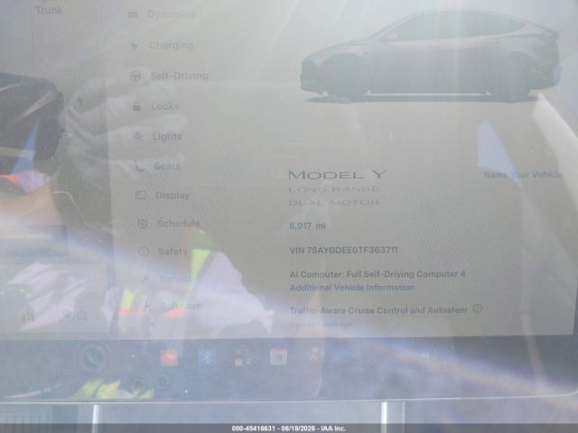 Продаж на аукціоні авто 2026 Tesla Model Y All-wheel Drive/long Range Launch Series/premium All-wheel Drive, vin: 7SAYGDEE0TF363711, номер лоту: 45416631