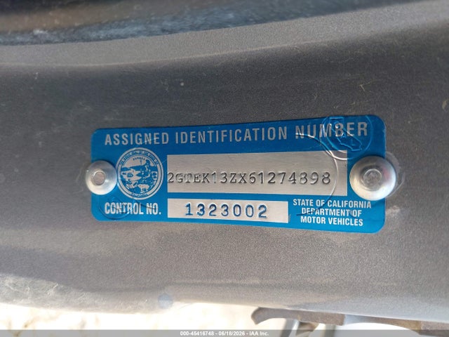 Aukcja sprzedaży 2006 Gmc Sierra 1500 Sle2, vin: 2GTEK13ZX61274898, numer aukcji: 45416748