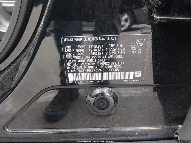 Aukcja sprzedaży 2019 Honda Hr-v Lx, vin: 3CZRU6H36KG705973, numer aukcji: 45417042