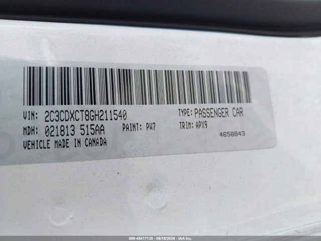 Aukcja sprzedaży 2016 Dodge Charger R/t, vin: 2C3CDXCT8GH211540, numer aukcji: 45417138