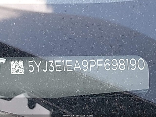 Aukcja sprzedaży 2023 Tesla Model 3 Rear-wheel Drive, vin: 5YJ3E1EA9PF698190, numer aukcji: 45417270