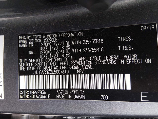 Продажа на аукционе авто 2020 Lexus Nx 300 F Sport, vin: JTJSARBZ2L5007610, номер лота: 45417328