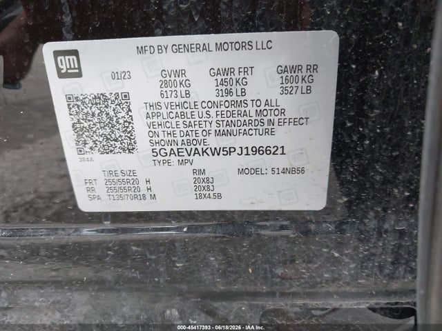 2023 Buick Enclave Essence Awd მანქანა იყიდება აუქციონზე, vin: 5GAEVAKW5PJ196621, აუქციონის ნომერი: 45417393