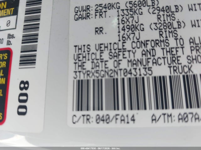 Toyota Tacoma Sr 2022 3TYRX5GN2NT043135 Image 9