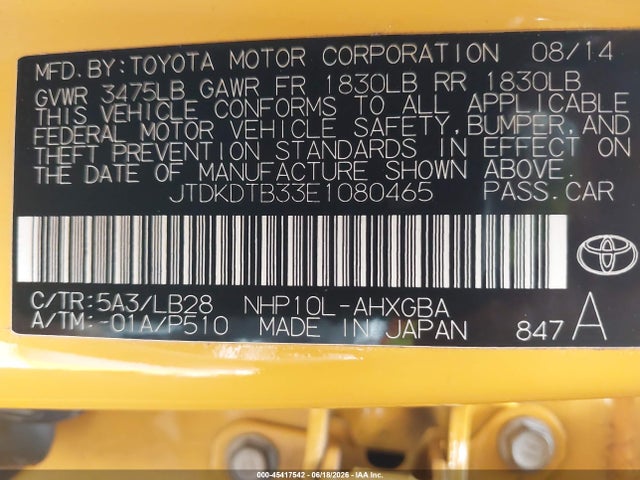 Toyota Prius C Four 2014 JTDKDTB33E1080465 Image 9