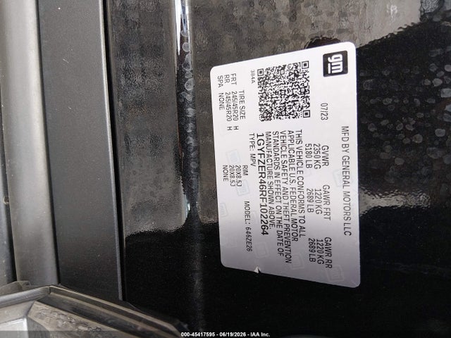 2024 Cadillac Xt4 Fwd Sport მანქანა იყიდება აუქციონზე, vin: 1GYFZER46RF102264, აუქციონის ნომერი: 45417595