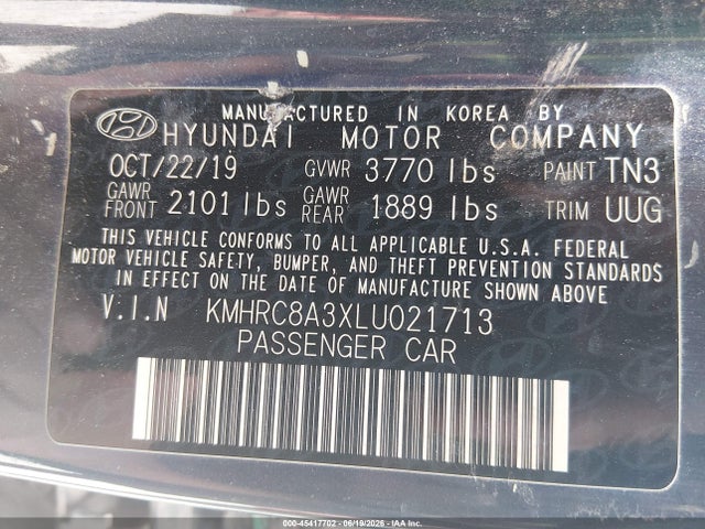 Hyundai Venue Denim 2020 KMHRC8A3XLU021713 Image 9