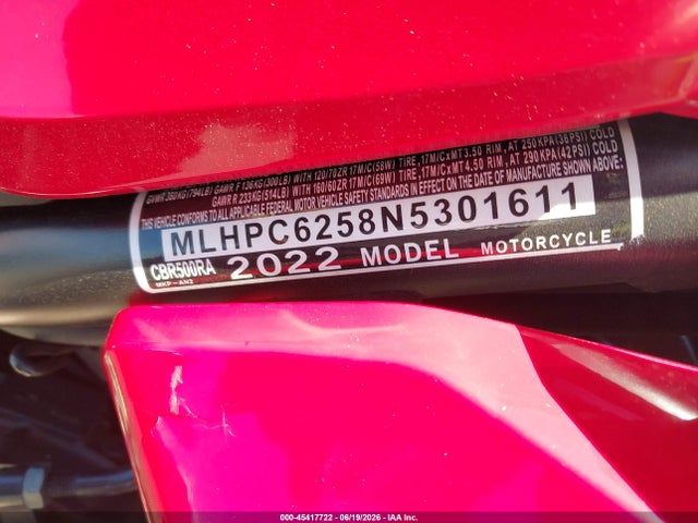 Honda Cbr500 Ra 2022 MLHPC6258N5301611 Image 10