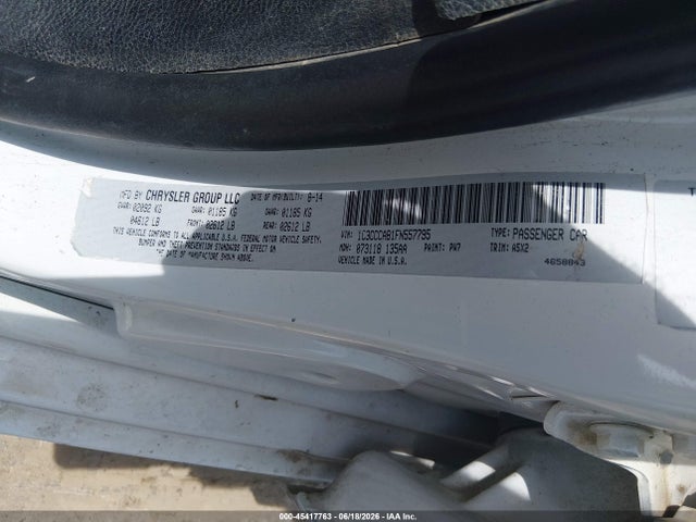 Продаж на аукціоні авто 2015 Chrysler 200 Limited, vin: 1C3CCCAB1FN557795, номер лоту: 45417763