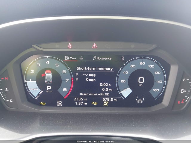 Aukcja sprzedaży 2025 Audi Q3 Premium 45 Tfsi S Line Quattro Tiptronic, vin: WA1EECF37S1108729, numer aukcji: 45417792