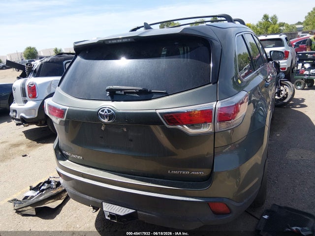 45417932 :رقم المزاد ، 5TDDKRFH6GS330326 vin ، 2016 Toyota Highlander Limited V6 مزاد بيع