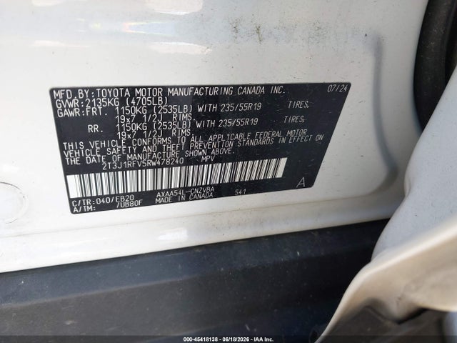 Toyota Rav4 Adventure 2024 2T3J1RFV5RW478240 Image 9