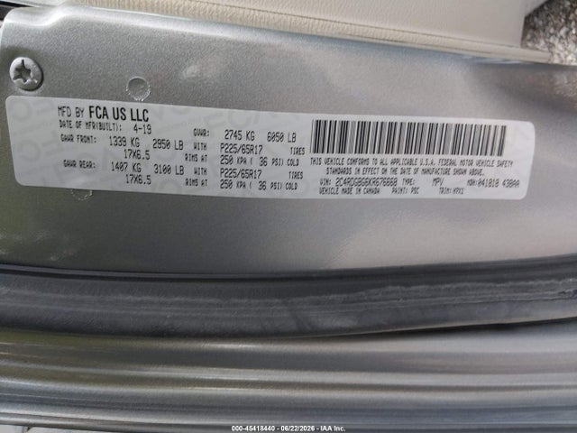 Dodge Grand Caravan Se 2019 2C4RDGBG6KR676668 Image 9