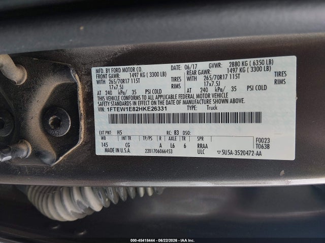 Ford F-150 Xl/xlt 2017 1FTEW1E82HKE26331 Image 9