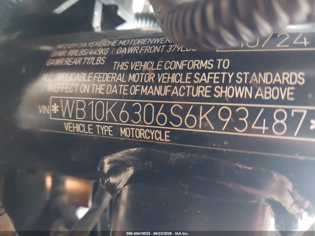 2025 Bmw F 900 Gs მანქანა იყიდება აუქციონზე, vin: WB10K6306S6K93487, აუქციონის ნომერი: 45418523