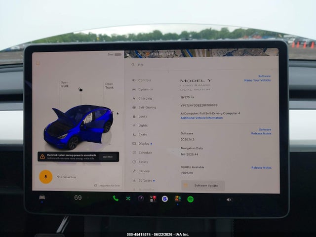Продаж на аукціоні авто 2024 Tesla Model Y Long Range Dual Motor All-wheel Drive, vin: 7SAYGDEE2RF186989, номер лоту: 45418574