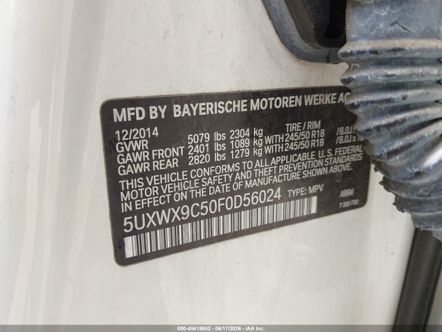 Aukcja sprzedaży 2015 Bmw X3 Xdrive28i, vin: 5UXWX9C50F0D56024, numer aukcji: 45418652
