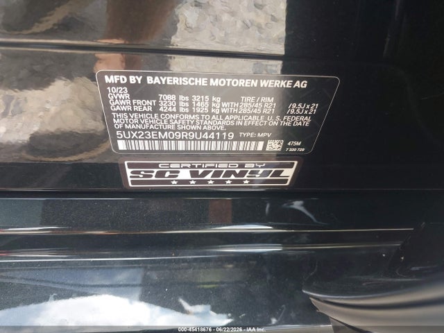 5UX23EM09R9U44119 BMW X7 Xdrive40i