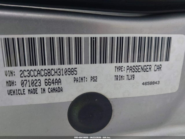 Продажа на аукционе авто 2012 Chrysler 300 Limited, vin: 2C3CCACG8CH310985, номер лота: 45418689