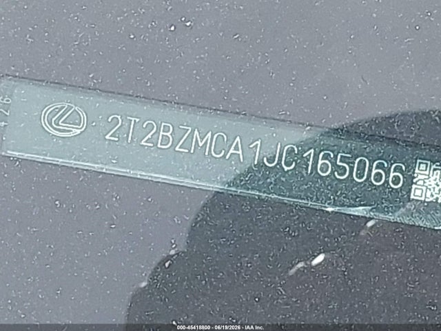 45418800 :رقم المزاد ، 2T2BZMCA1JC165066 vin ، 2018 Lexus Rx 350 مزاد بيع