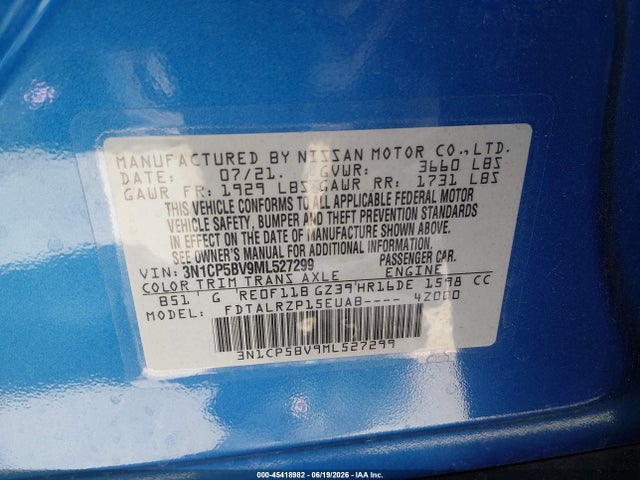 Nissan Kicks S Xtronic Cvt 2021 3N1CP5BV9ML527299 Image 9