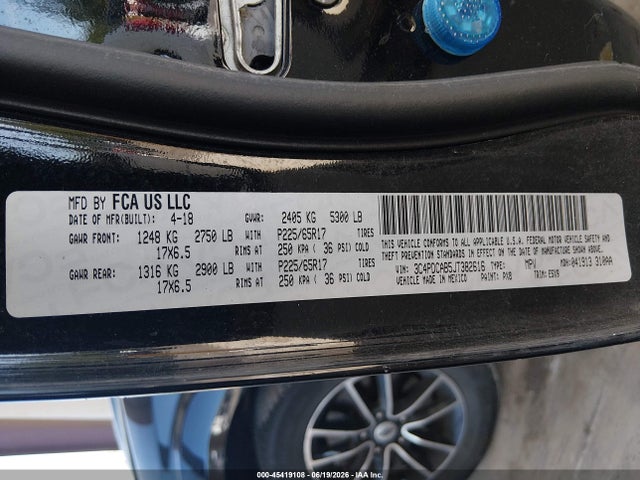 Dodge JOURNEY SE 2018 3C4PDCAB5JT382616 Image 9
