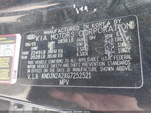 KIA Soul 2016 KNDJN2A2XG7252521 Image 9