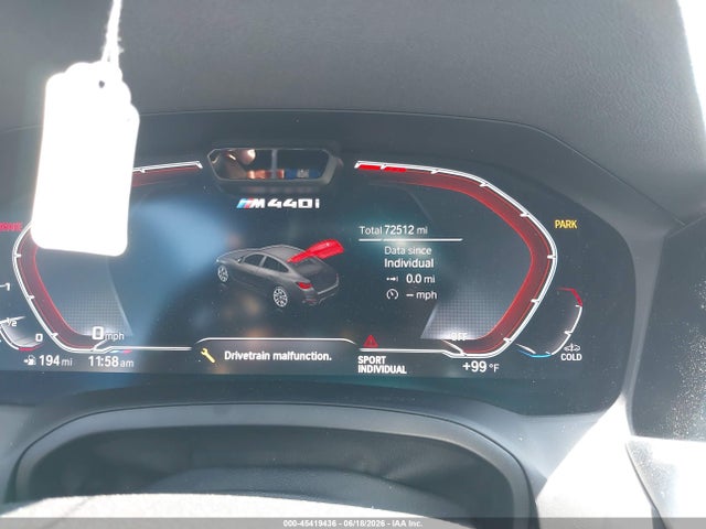 45419436 :رقم المزاد ، WBA13AW00NFM55294 vin ، 2022 Bmw M440i Gran Coupe Xdrive مزاد بيع