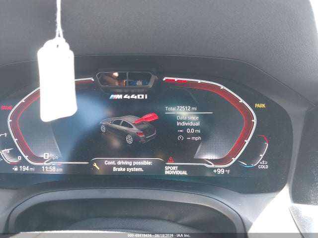 45419436 :رقم المزاد ، WBA13AW00NFM55294 vin ، 2022 Bmw M440i Gran Coupe Xdrive مزاد بيع