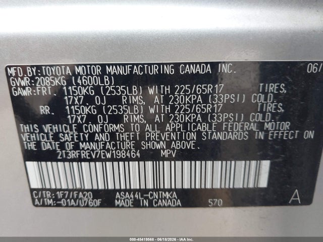 Toyota Rav4 Xle 2014 2T3RFREV7EW198464 Image 9