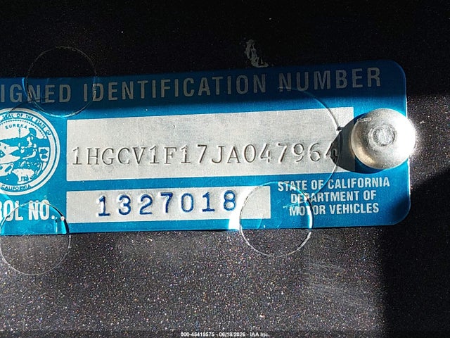Honda ACCORD LX 2018 1HGCV1F17JA047964 Image 9
