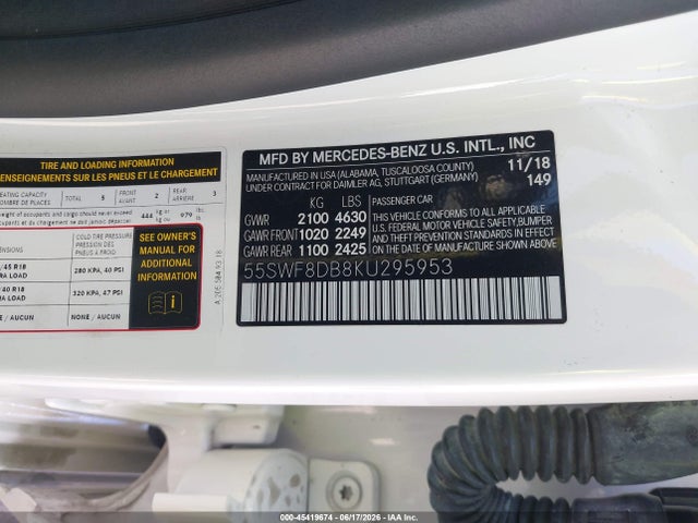 Mercedes-Benz C 300 2019 55SWF8DB8KU295953 Image 9