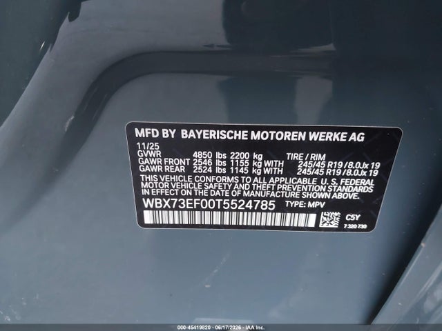 BMW X1 Xdrive28i 2026 WBX73EF00T5524785 Image 9