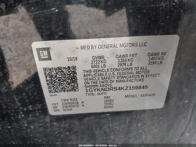 Cadillac XT5 LUXURY 2019 1GYKNDRS4KZ159845 Image 9