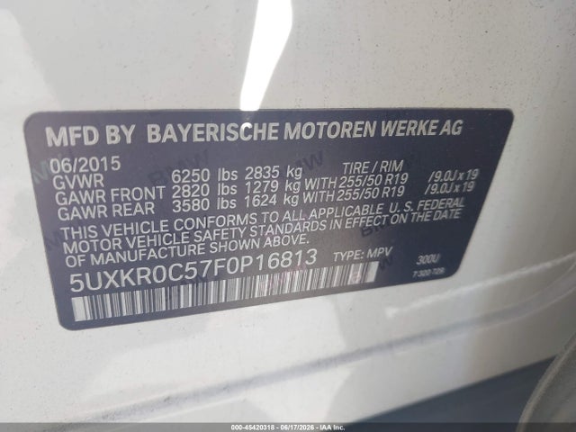 5UXKR0C57F0P16813 BMW X5 Xdrive35i