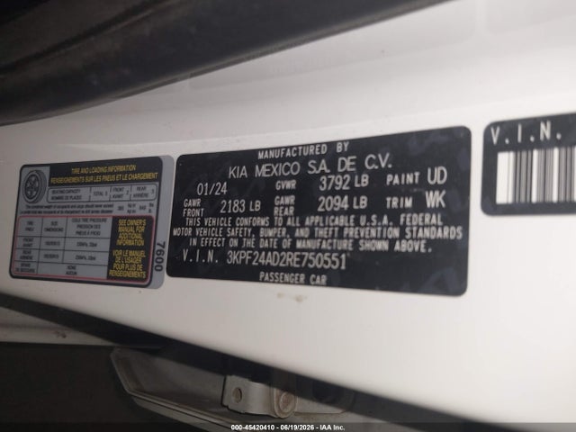KIA FORTE LX 2024 3KPF24AD2RE750551 Image 9