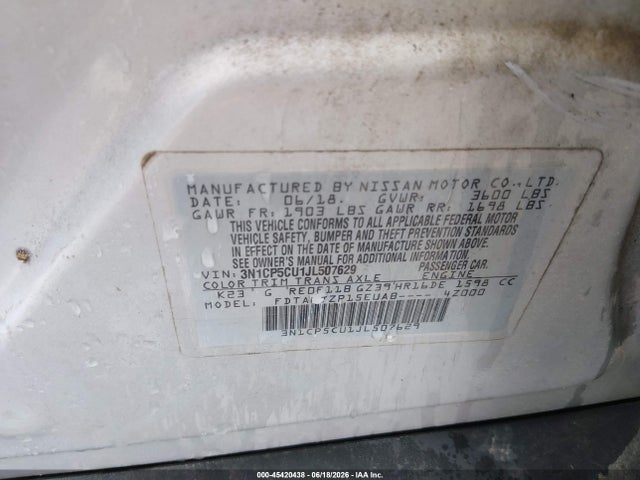 Nissan KICKS SR 2018 3N1CP5CU1JL507629 Image 9
