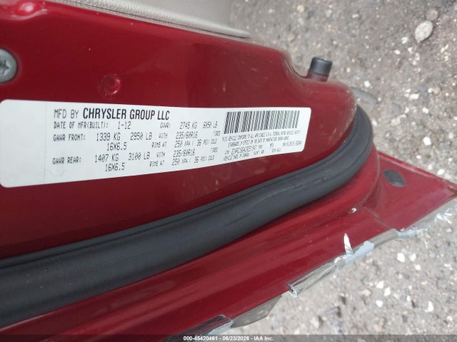 45420461 :رقم المزاد ، 2C4RC1BG4CR251547 vin ، 2012 Chrysler Town & Country Touring مزاد بيع